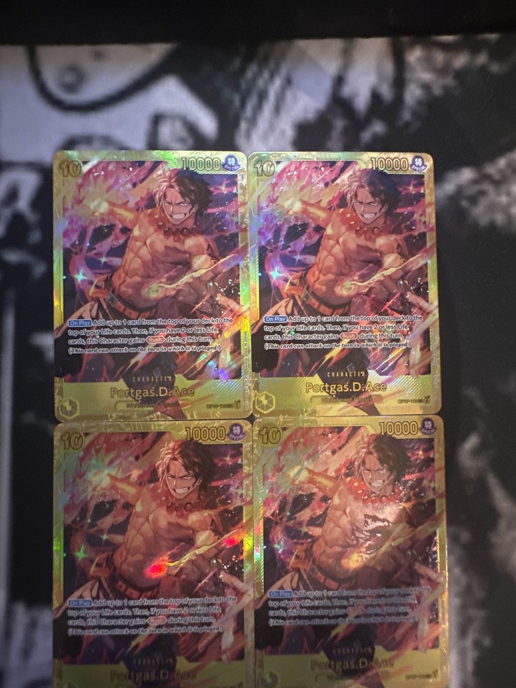 Bandai Carte collezionabili: One Piece Portgas.D.Ace (OP07-119)x4 – Usato da Aesch BL venduto da LeekTCG