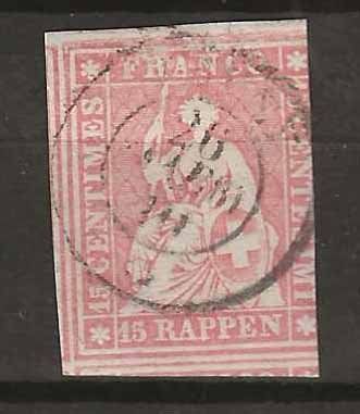 Alle Briefmarken: CH024g - Strubel 24g obl. – Gebraucht aus Trélex von Phil_Albert
