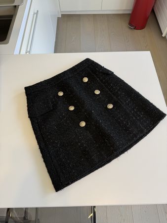 Mini jupe MORGAN noir brodée taille - 34