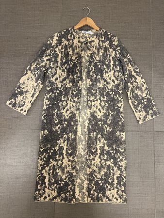 Zara patterned midi coat - size S - timeless style!