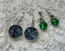 Orecchini vetro Murano e argento 825