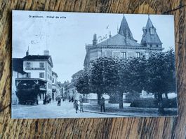 Alte PK / Grandson - Hotel de Ville / gelaufen 1913