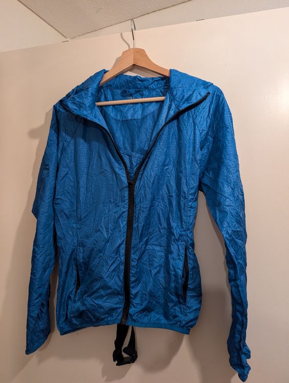Packbare Regenjacke mit Bauchtasche, blau, S (Gebraucht) in St