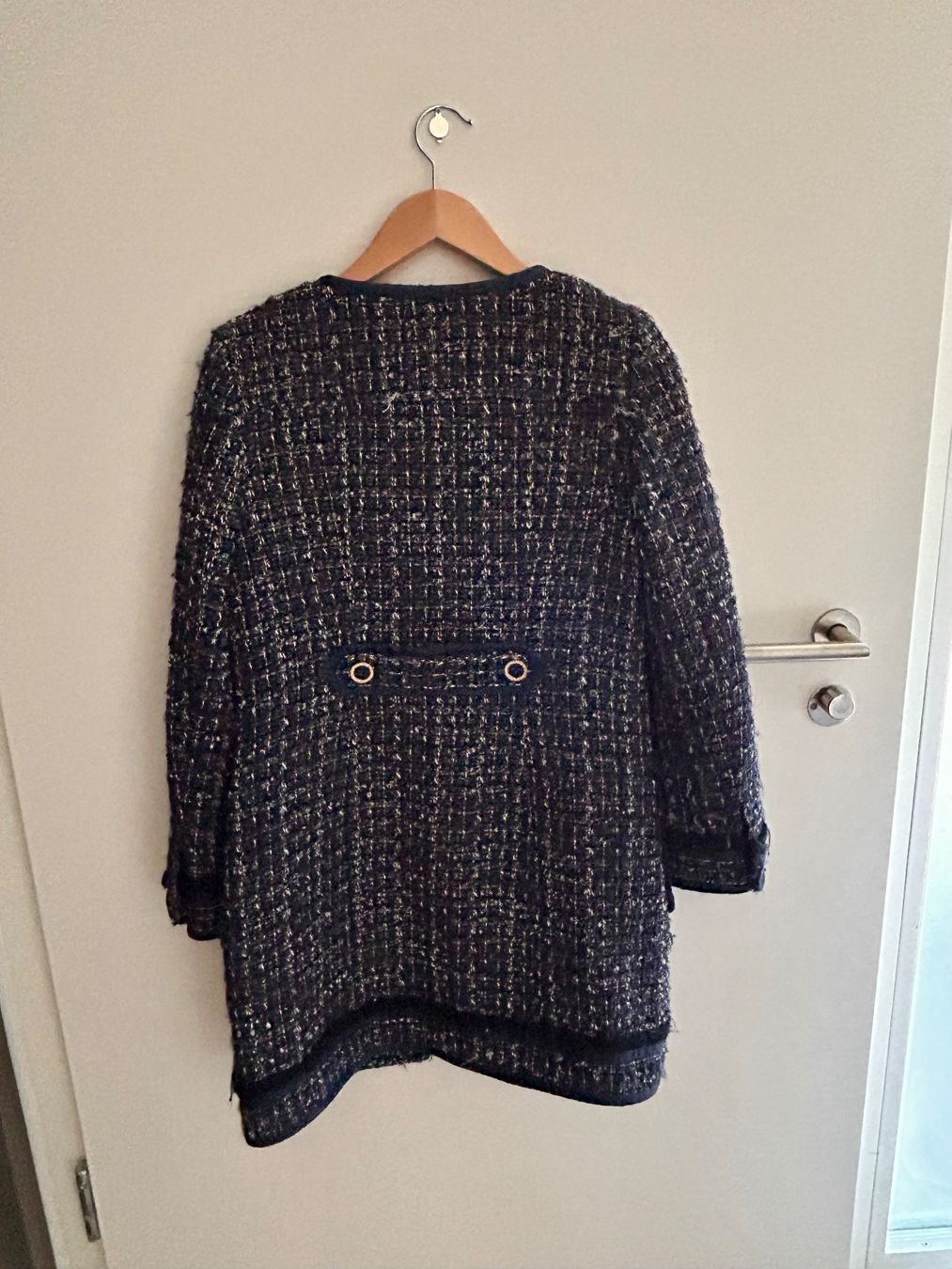 Tory Burch Giacche: Tory Burch Chic Navy & Gold Tweed Jacket – Usato da Wollerau venduto da pri_g786 1