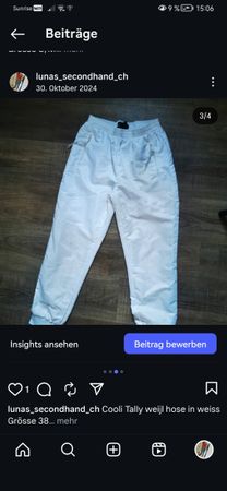 Tally Weijl Hose Cooli, weiss, Grösse 38, neuwertig!