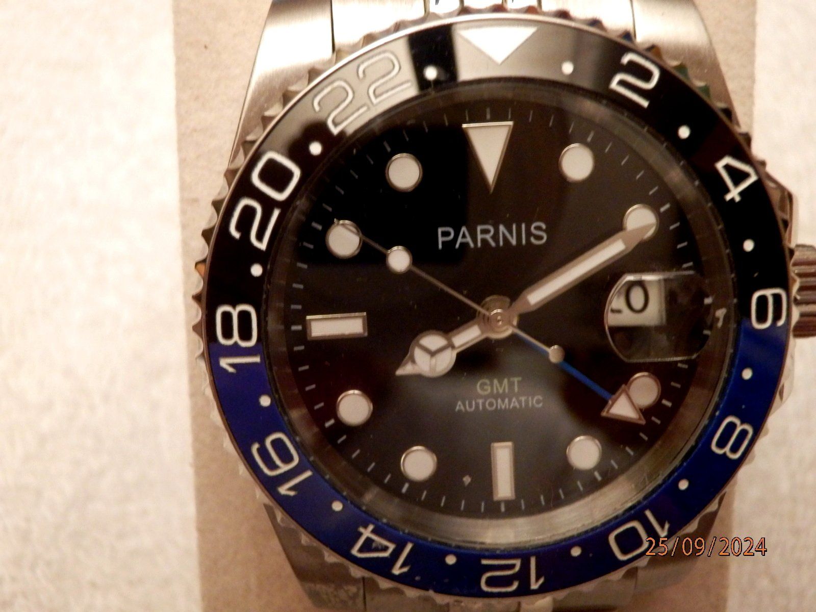 Parnis Orologi: Parnis, Automatic, Datum, drehbare Lünette, Gehäuse 42mm GTM – Usato da Ueberstorf venduto da dinbau 1