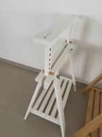 Bockgestelle weiss Holz 6 Stueck gute Zustand