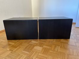 2× IKEA BESTÅ Schrankelemente schwarz – 60 × 41 × 39 cm
