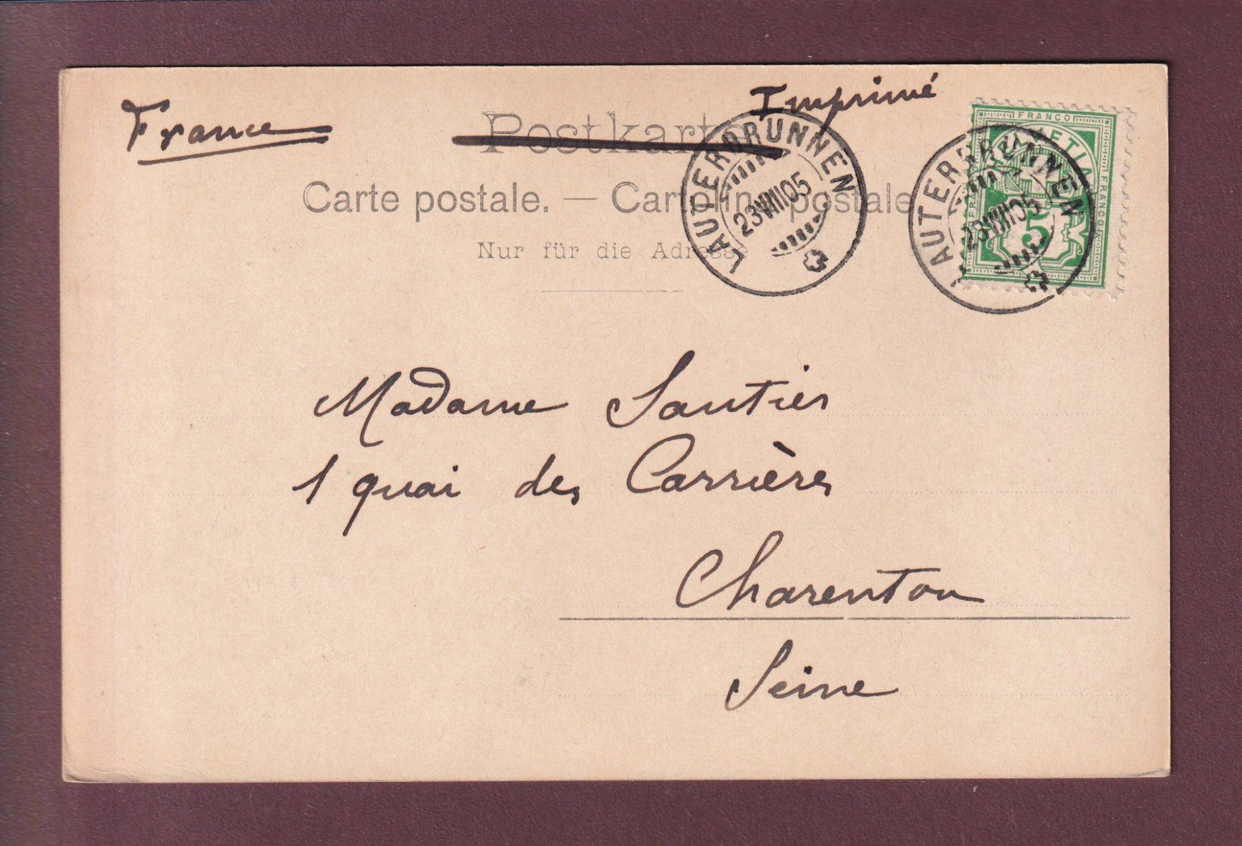 Ansichtskarten: Wengernalp - JUNGFRAU - 1905 – Gebraucht aus Pully von nicecards 1