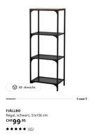 Fjällbo Regal schwarz 51x136 cm guter Zustand