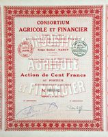 Consortium Agricole et Financier SA, Nancy - 1929