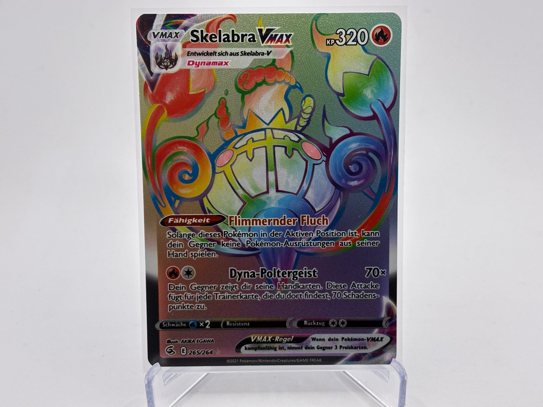 Pokémon Sammelbilder & Trading cards: Fusionsangriff - Skelabra VMAX  (FST 265) - DE – Neu (gemäss Beschreibung) aus Allschwil von Bullach