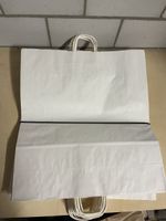 19 Stück Papiertragetaschen Weiss 45x15x50