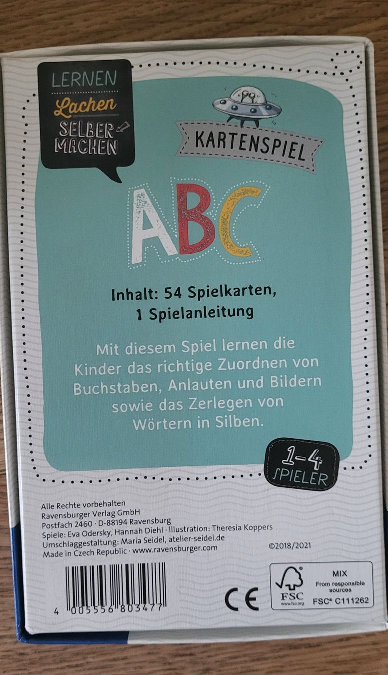 Ravensburger Giochi: Kartenspiel ABC – Nuovo (secondo la descrizione) da Biberist venduto da Nicelotti 1