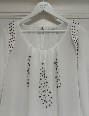 🤍 Bluse / Tunika / Oberteil, weiss, Gr. M/38 🤍