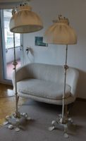 2er Set Vintage Stehlampen, Lampen, Shabby Chic Style