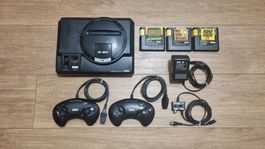 Sega Mega Drive Konsole mit 3 Spiele und Zubehör