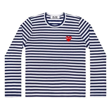 Comme des Garçons PLAY-Damen-Navy/Weiss Small