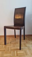 5x Italienischer Lederstuhl – Made in Italy – dunkelbraun