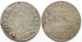 BASEL Stadt Doppelassis 1624 Billon RAR! Variante