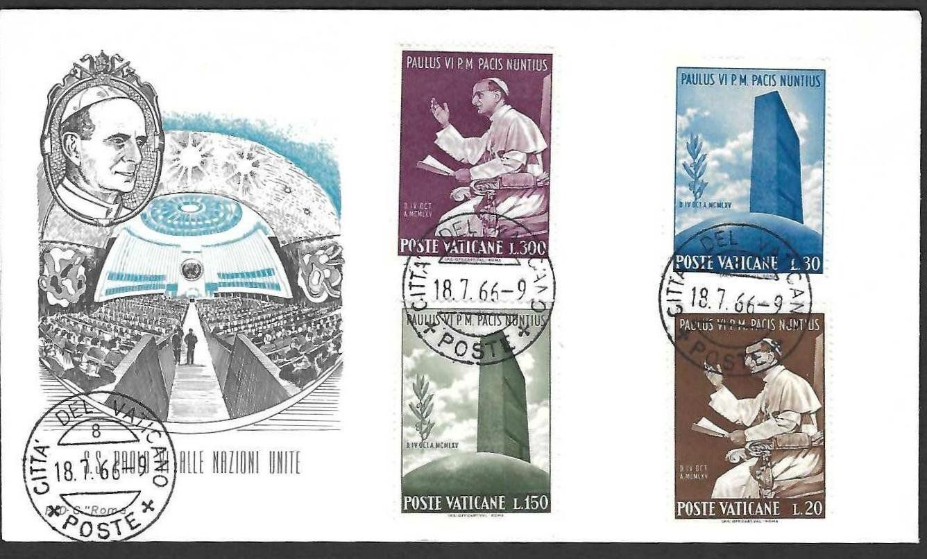 Tutti i francobolli: Vatikan 1962 – 1966, 5 FDCs – Usato da Baar venduto da W47 4