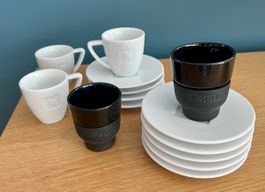 Nespresso vaisselle : 14 pièces (sous-tasses, tasses) 