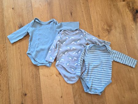 3x Baby Body C&A Gr. 62, Fuchs, Streifen, Newborn, gestreift
