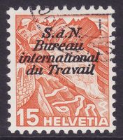 Dienstmarke BIT SBK-Nr. 42z (geriffeltes Papier 1936)