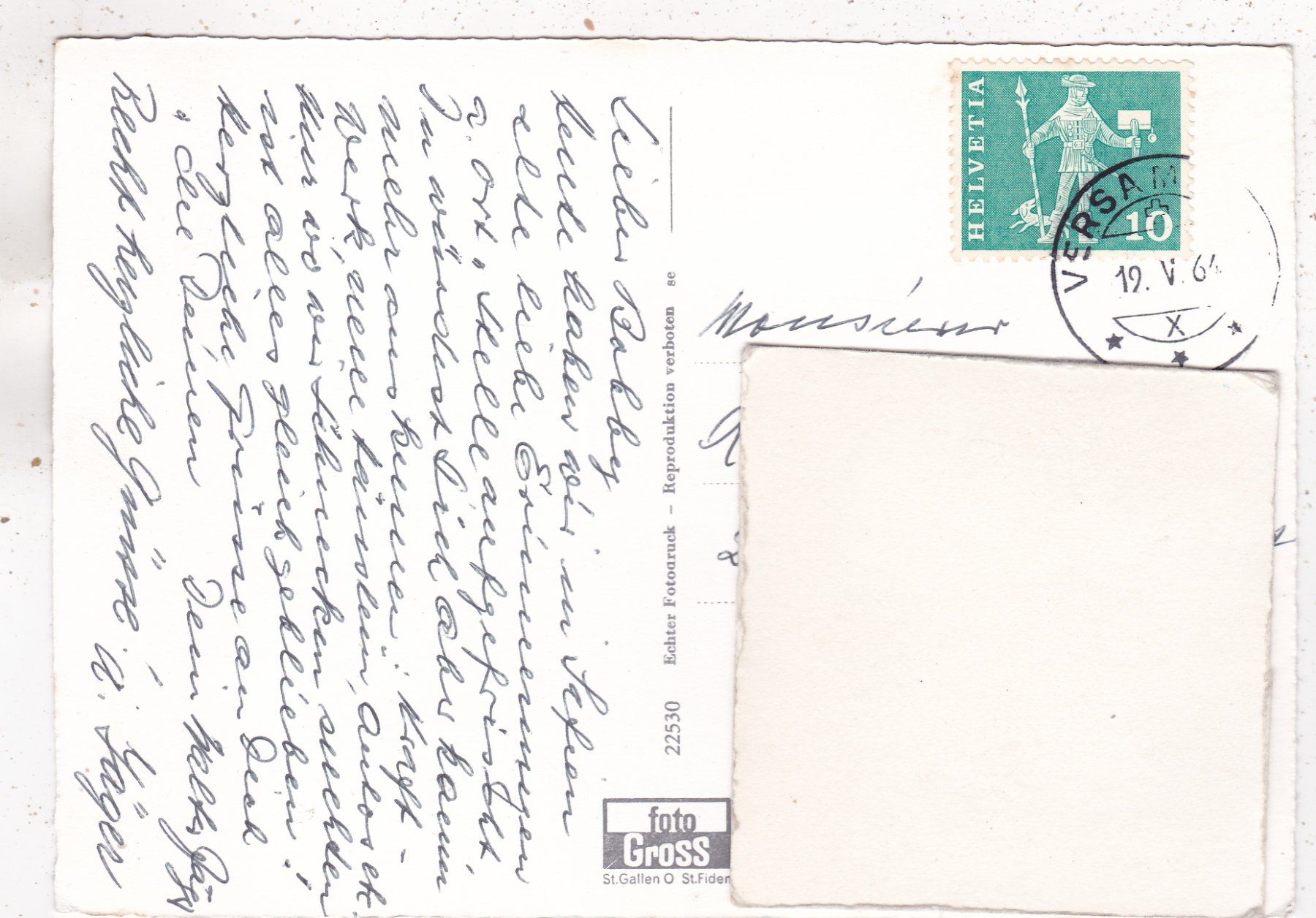 Cartoline postali: Versam mit Calanda 1964 – Usato da Herisau venduto da Lisegrat2008 1