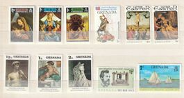 1973/1976 Grenade Lot de 11 Timbres Noël ☆☆