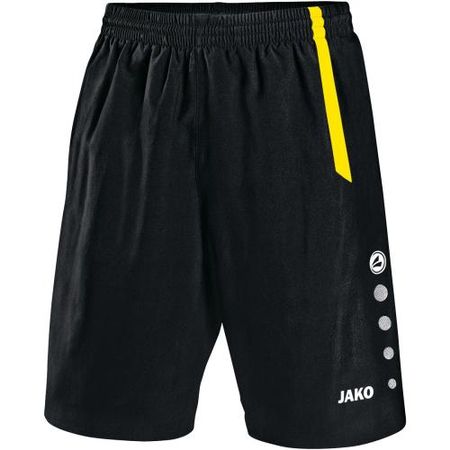 Jako Kinder Sporthose Turin - schwarz/citro (Grösse: 152)