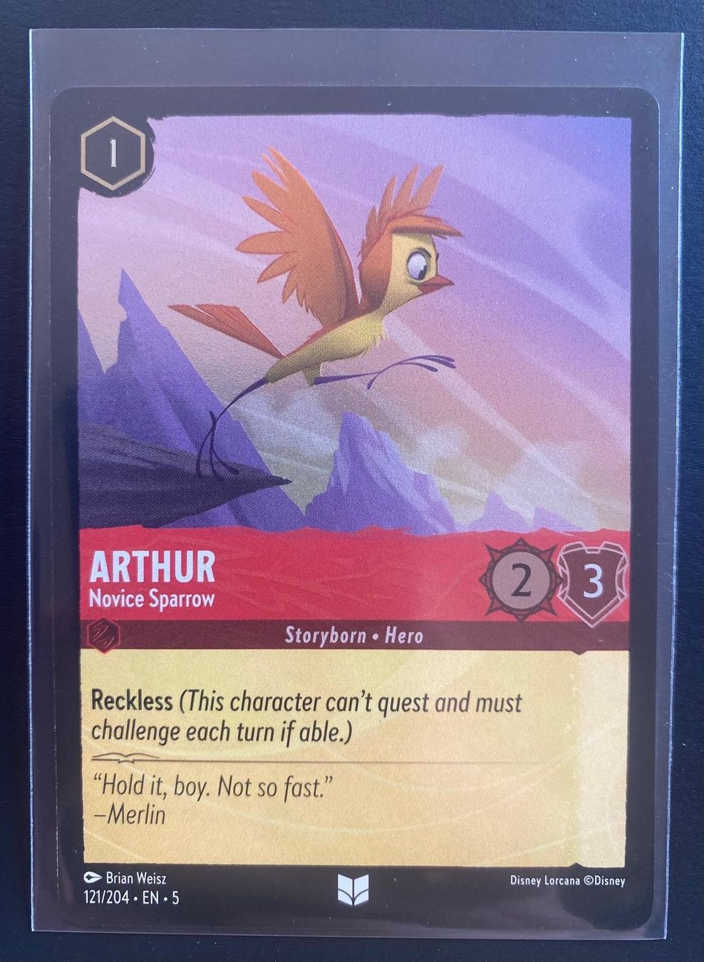 Disney Carte collezionabili: Lorcana FOIL ARTHUR 121/204 EN-5 Uncommon – Usato da Lugano venduto da VlaseCard
