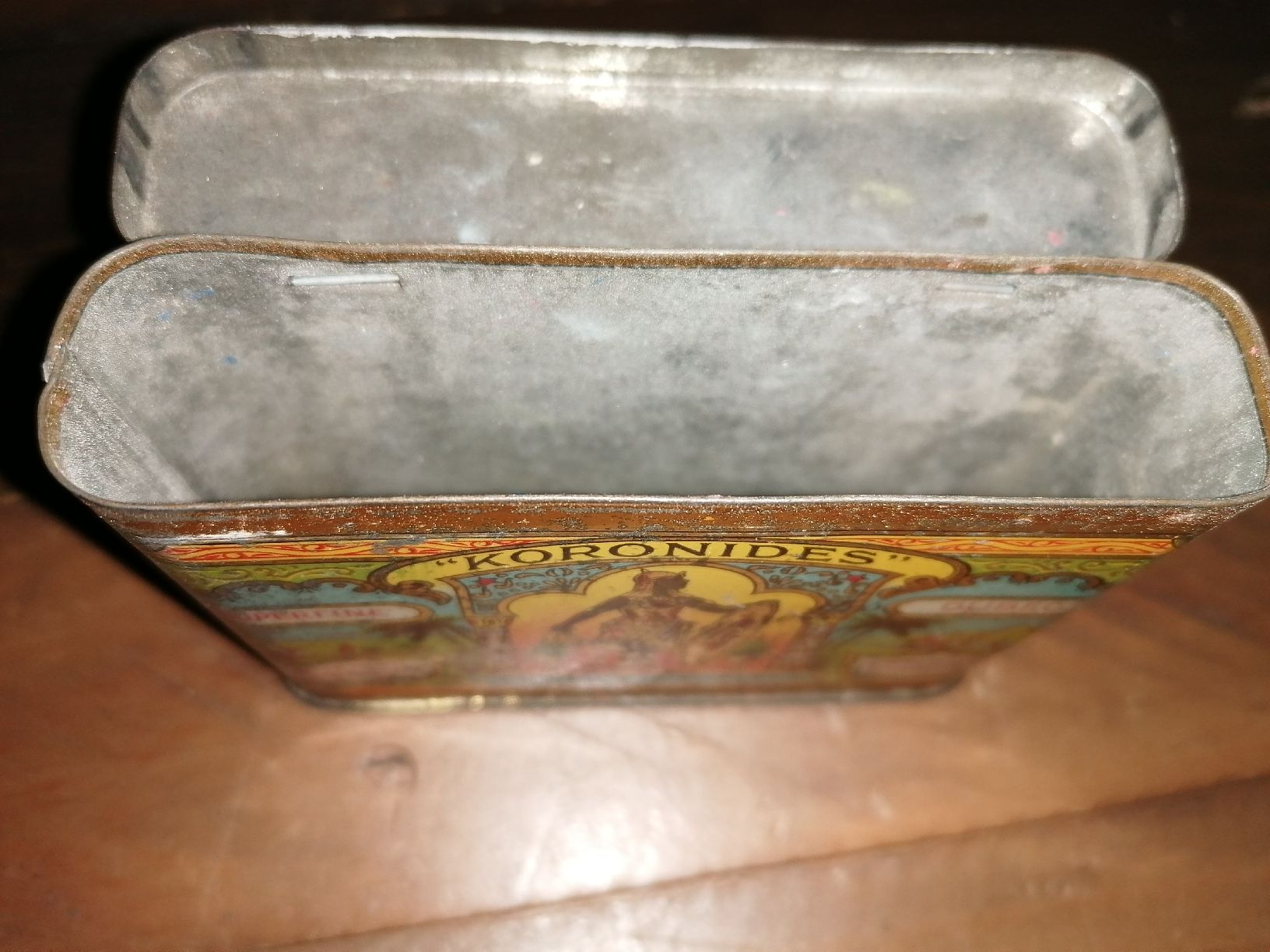 Tabak: Antike Blechdose Koronides 25 Zigaretten Deckel dose 1910 – Gebraucht aus Zürich von Tin4Life 6