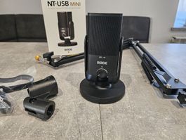 Rode NT-USB Mini Mikrofon mit Mikrofonarm 