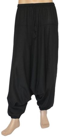 Pluderhose Pumphose Aladinhose Haremshose aus Baumwolle