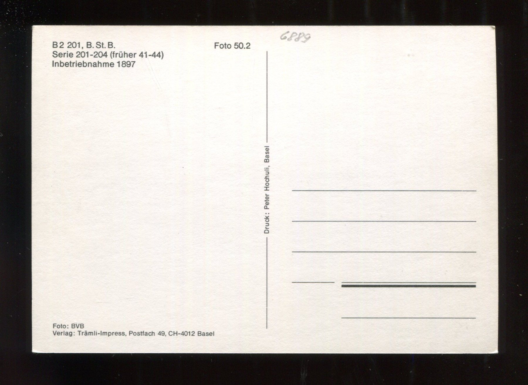 Cartes postales: Basel, B2 201, B. St. B. – D'occasion à Aarau par Elmaar41 2