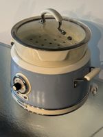 Ariete 2904 Reiskocher / Dampfgarer Vintage blau/creme NEU