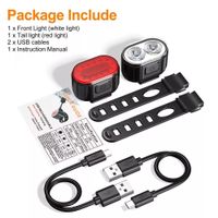 Velo Fahrradlicht Led Set AKKU beleuchtung Front+Rück lampe