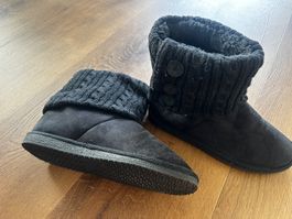 Stiefelette schwarz gefüttert Gr 41