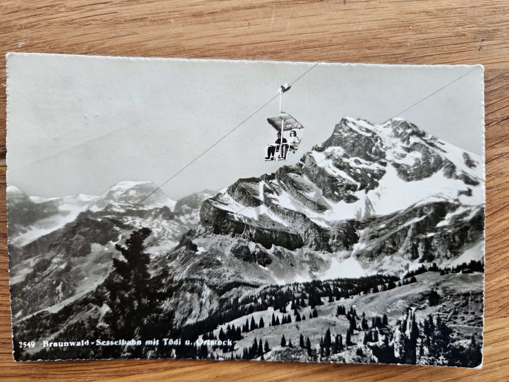 Cartoline postali: PK Sessellift mit Bahnstempel Braunwald – Usato da Buttikon SZ venduto da Marcelr 1