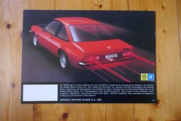 OPEL  Manta  Originalprospekt 1975