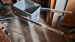 Jauche Karrette Metall, Holz Griff