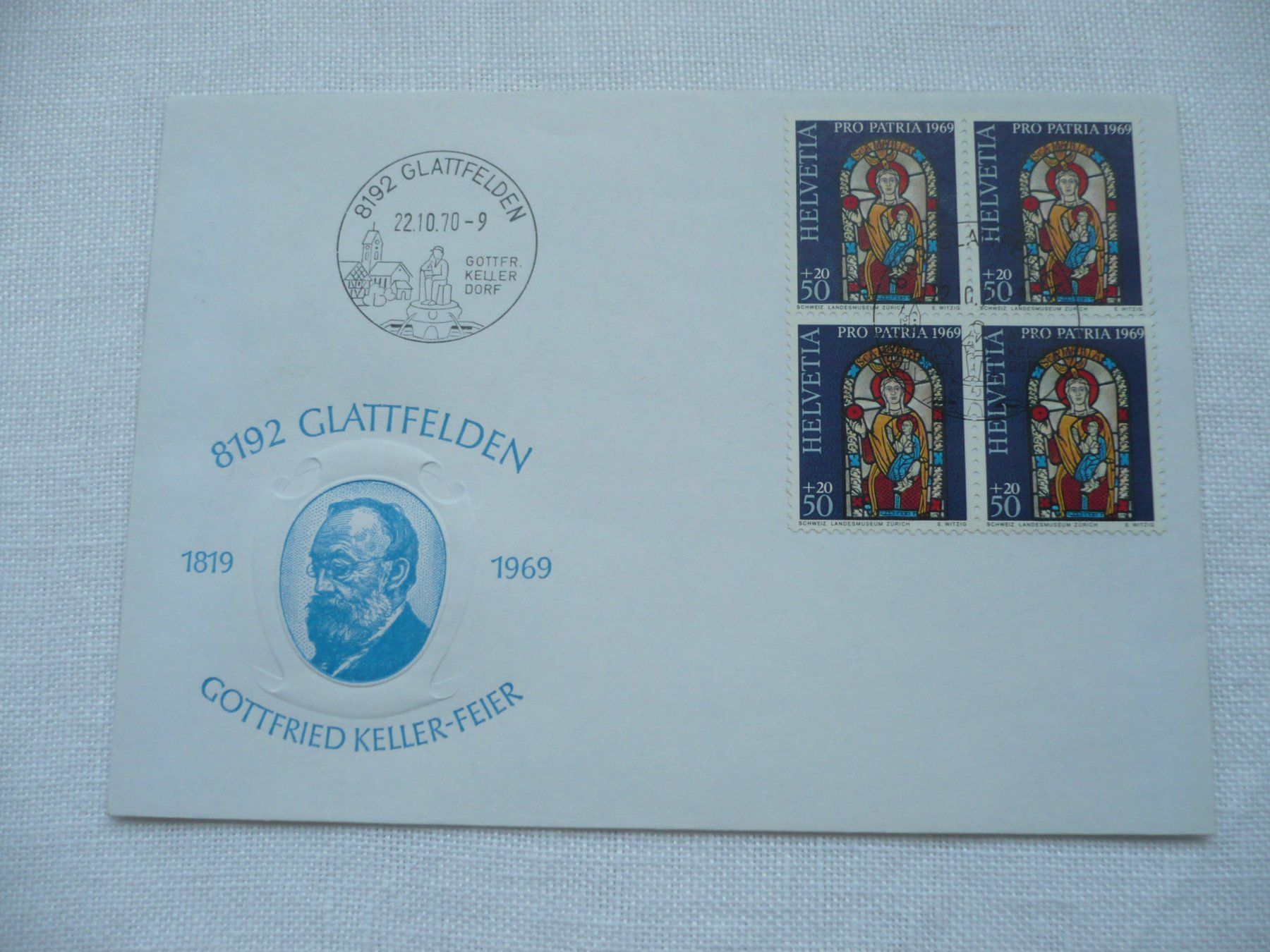 Tutti i francobolli: 1970 Werbedatumstempel - ET 8192 Glattfelden – Usato da Zürich venduto da saltandpepper008