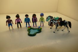 Playmobil: 2xPferde und 5xFiguren
