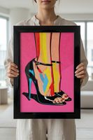 "GIRLFRIEND FEET N1" Riproduzione su tela incorniciata 50x70