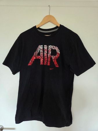 Nike Air Herren T-Shirt Schwarz Gr. L 100% Baumwolle