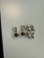 Silber Charm Anhänger & Ohrring-Anhänger, Schmuck Set