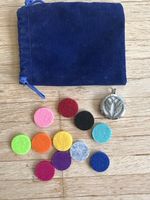 Stainless steel Angel Wings Locket, HOOAMI with colored pads