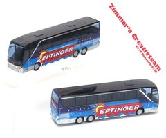 2 AWM Setra Reisebusse «Eptinger Reisen» H0, zu Bemo Hag