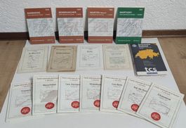 Différentes cartes de la Suisse, 1968, 1970.